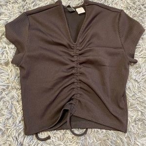 Crop tee H&M adjustable string